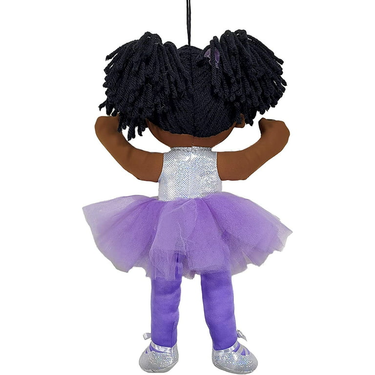 Lavender Anico Well Made Play Doll for Children Ballerina with Pigtails African American 18 Tall 